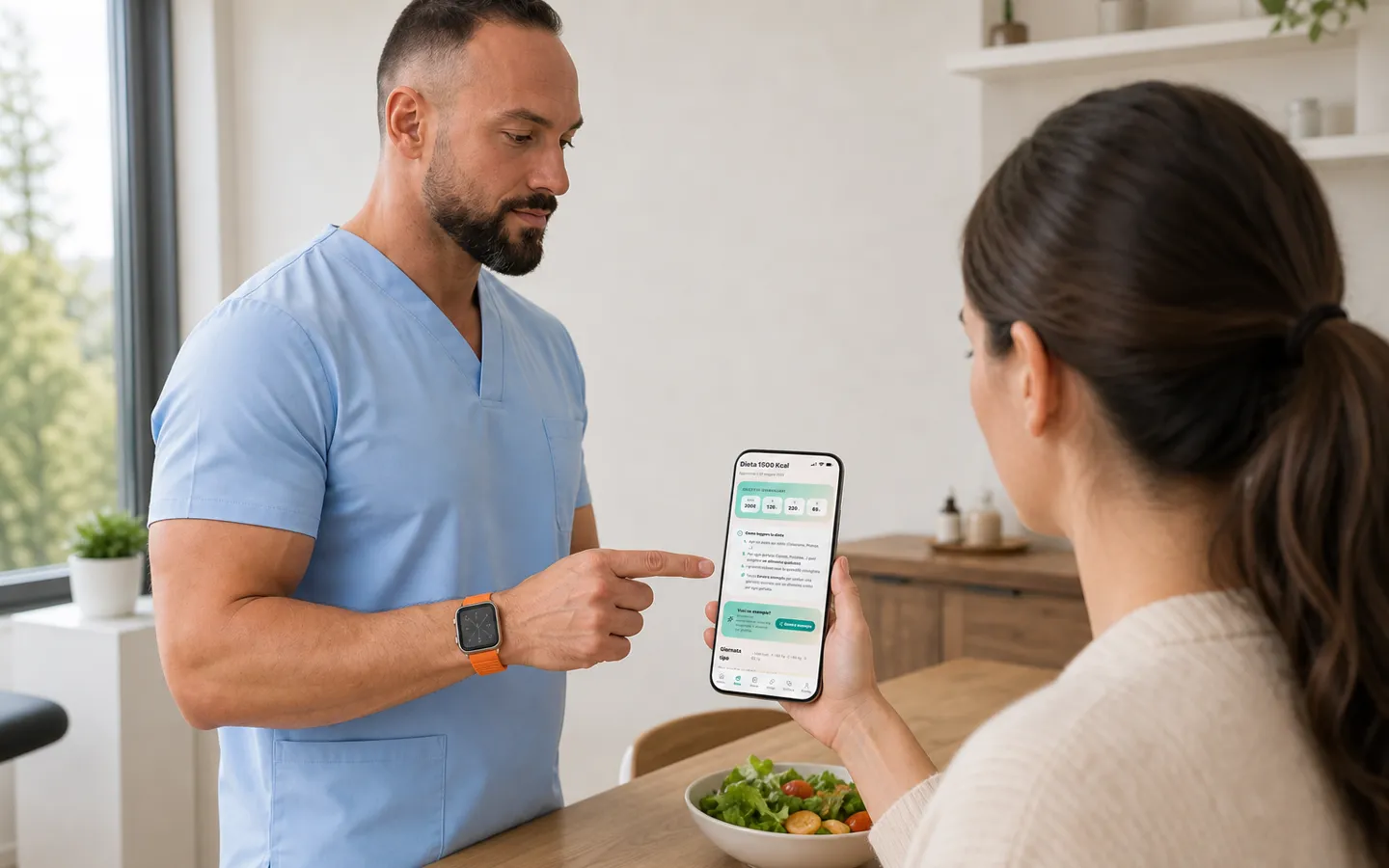 Percorso mensile online: MyDiet sul telefono, dieta e monitoraggio tra una visita e l'altra