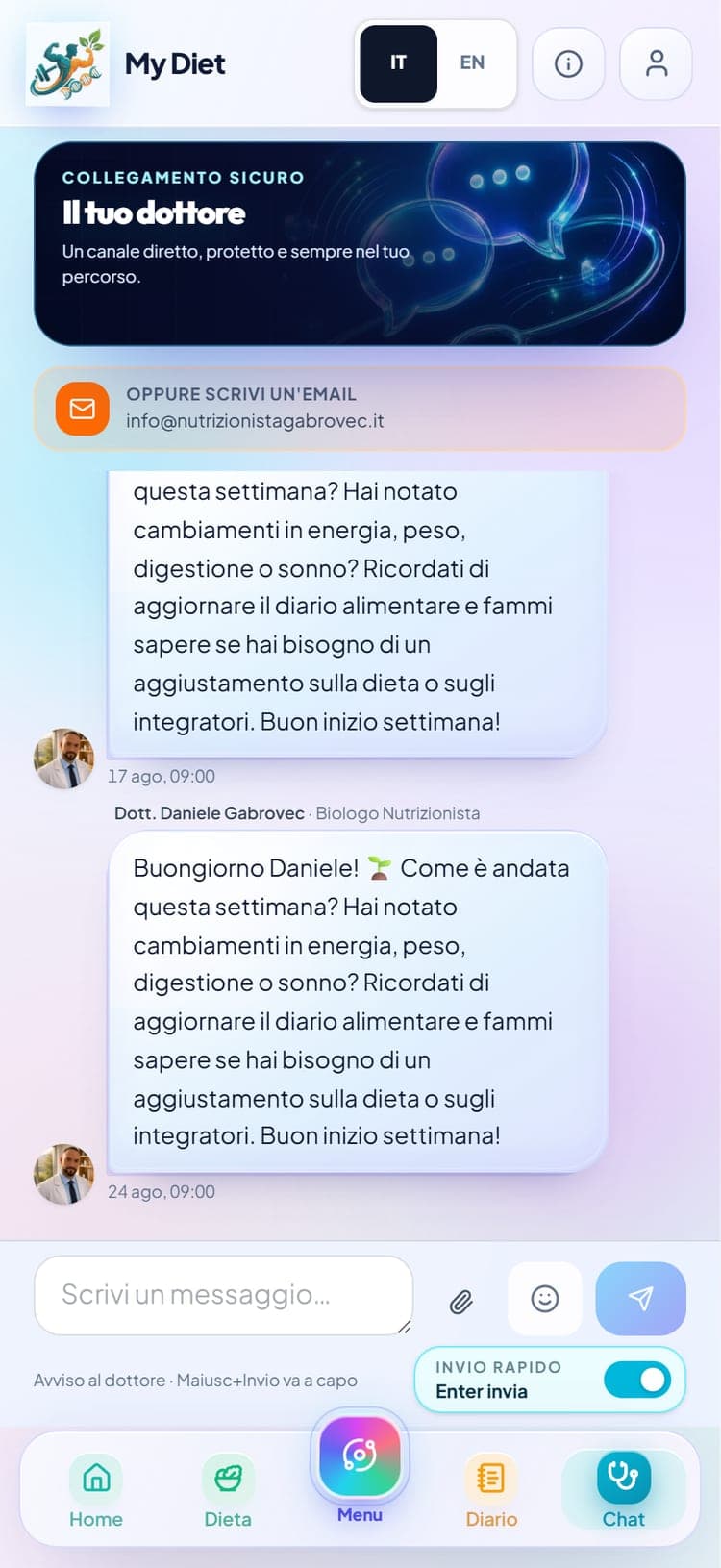 MyDiet — Chat col dottore