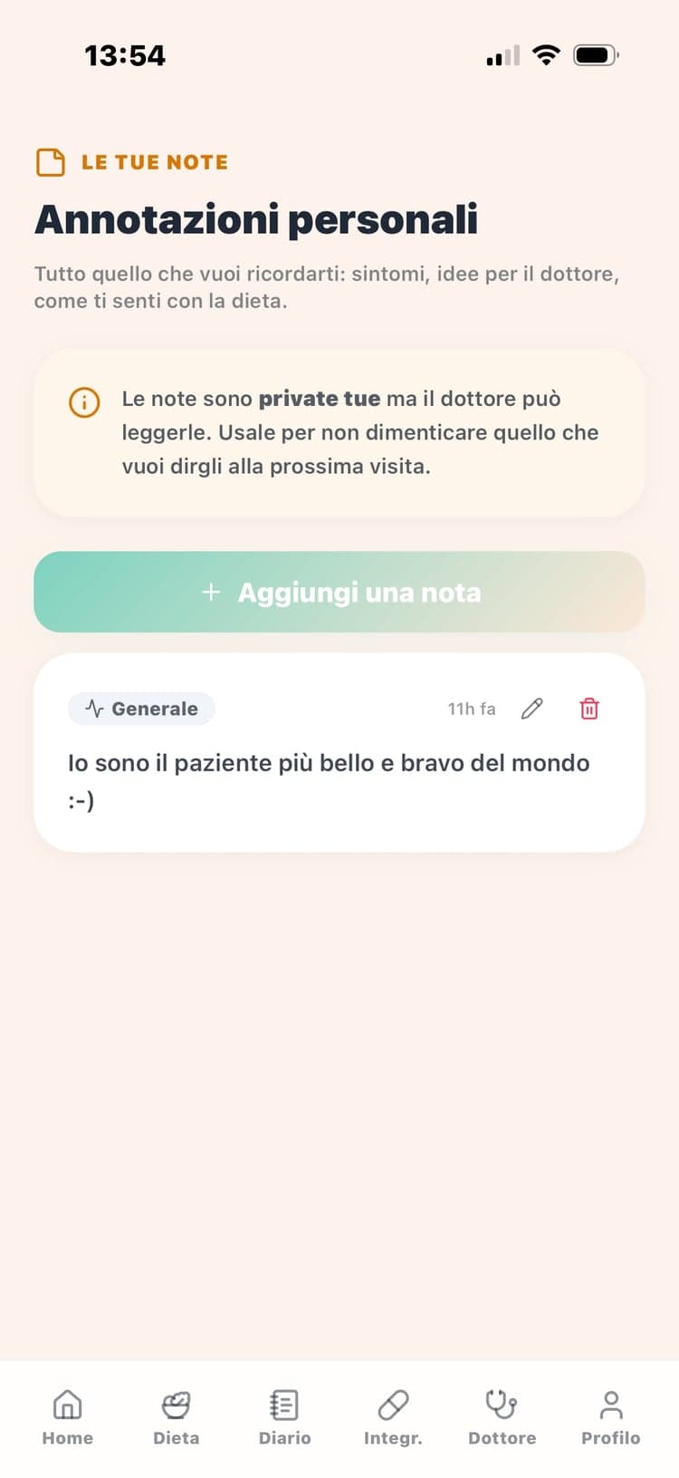 MyDiet — Note personali
